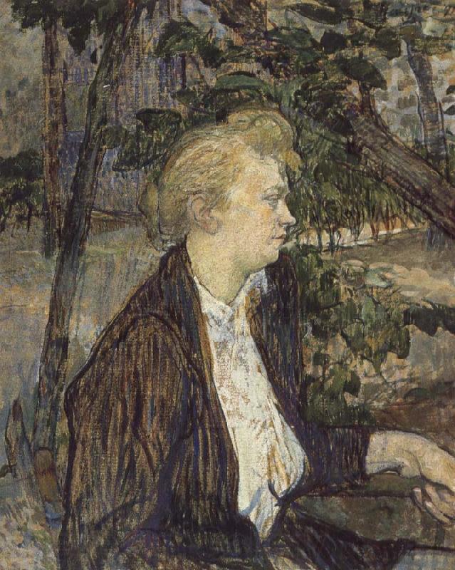 Henri de toulouse-lautrec Woman Seated in a Garden France oil painting art